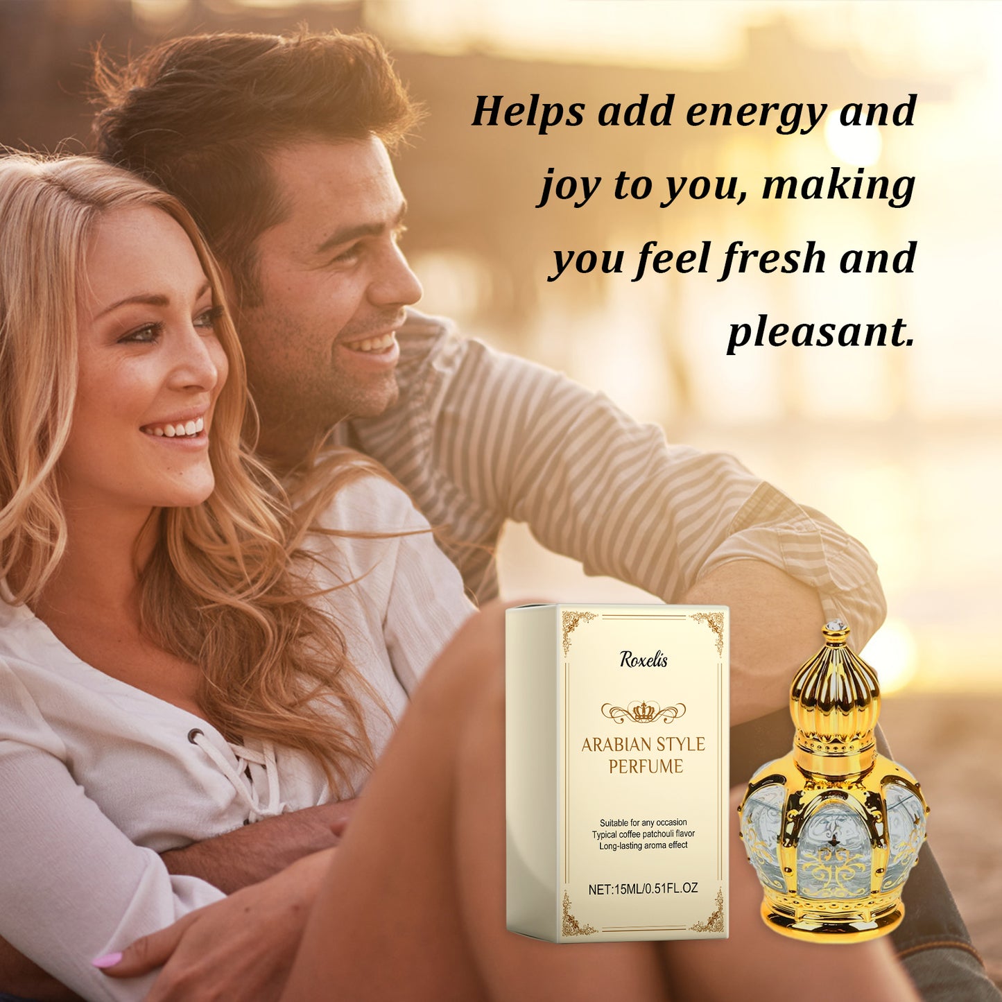 Roxelis15ml Coffee Patchouli Fragrance, Fragrance of Natural Fresh and Elegant Long Fragrance Charm Atmosphere Fragrance